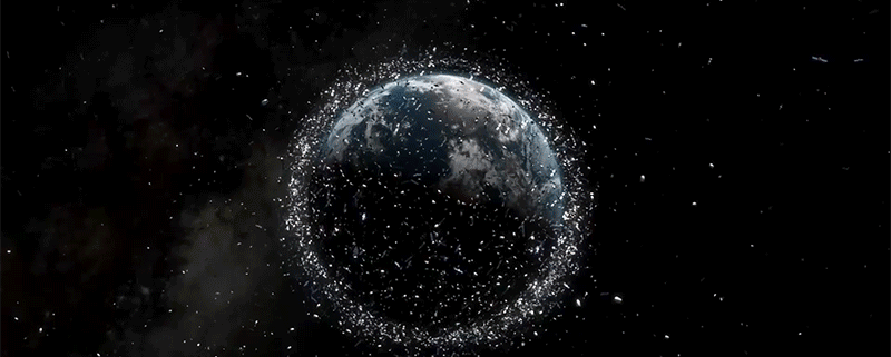 European-Space-Agency's animated illustration of space junk