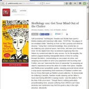 Publishers Weekly Review of STUFFology 101 Get Your Mind Out of the Clutter